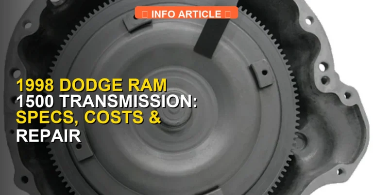 1998 Dodge Ram 1500 Transmission: Specs, Costs & Repair
