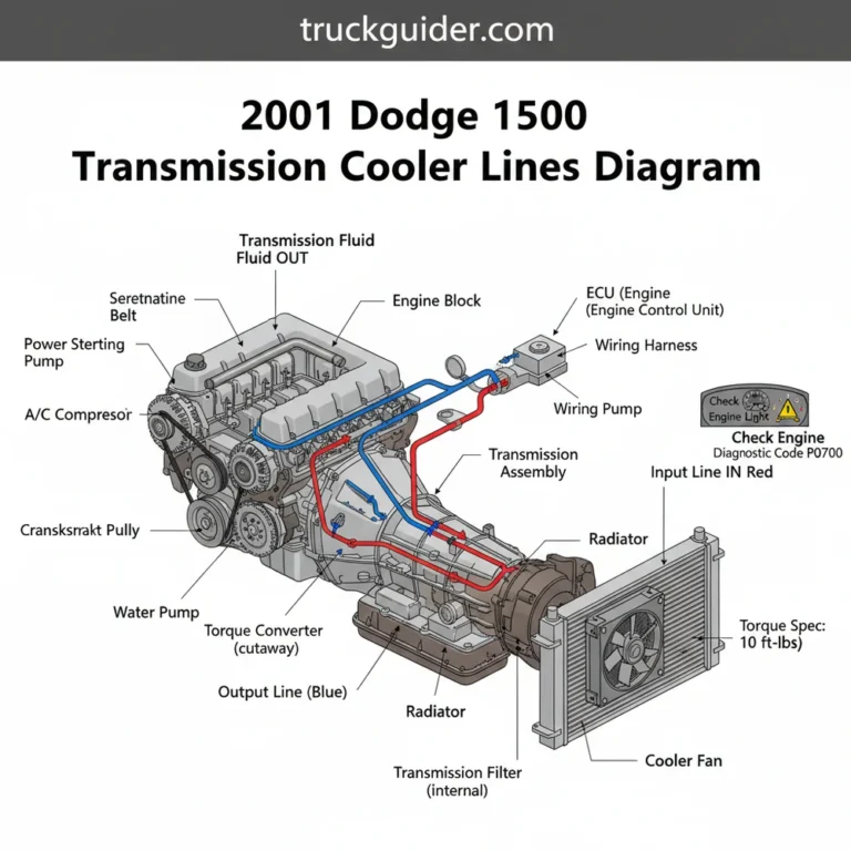 2001 dodge ram 1500 transmission cooler lines diagram diagram with labeled components and explanations