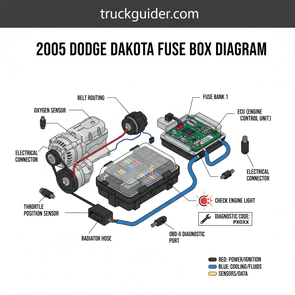 Dodge Dakota Fuse Box Diagram: Identification Guide - Truck Guider