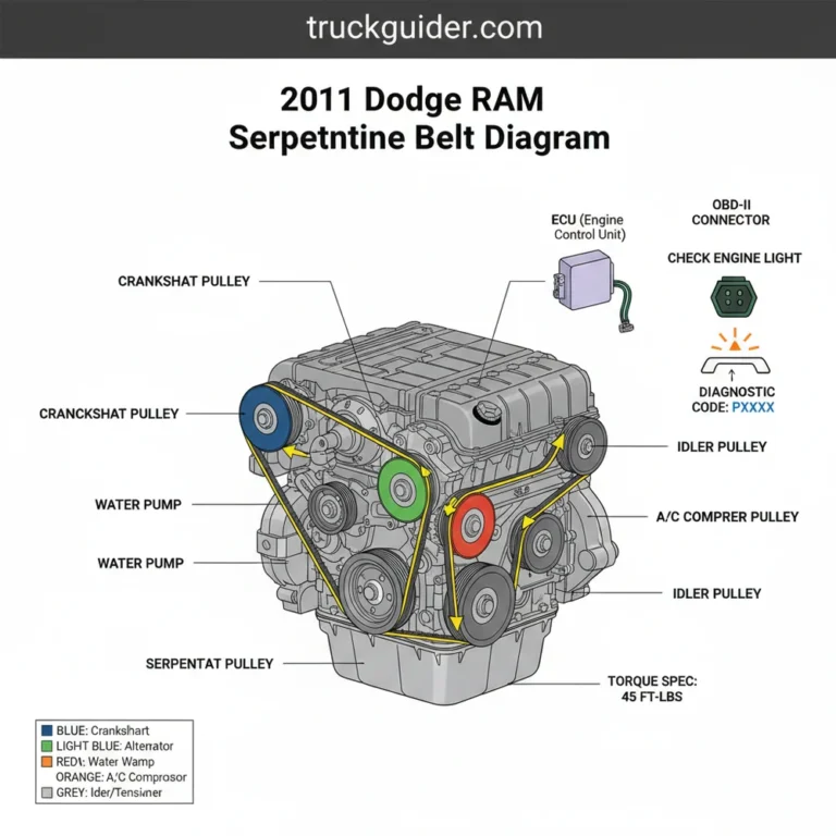 2011 dodge ram serpentine belt diagram diagram with labeled components and explanations