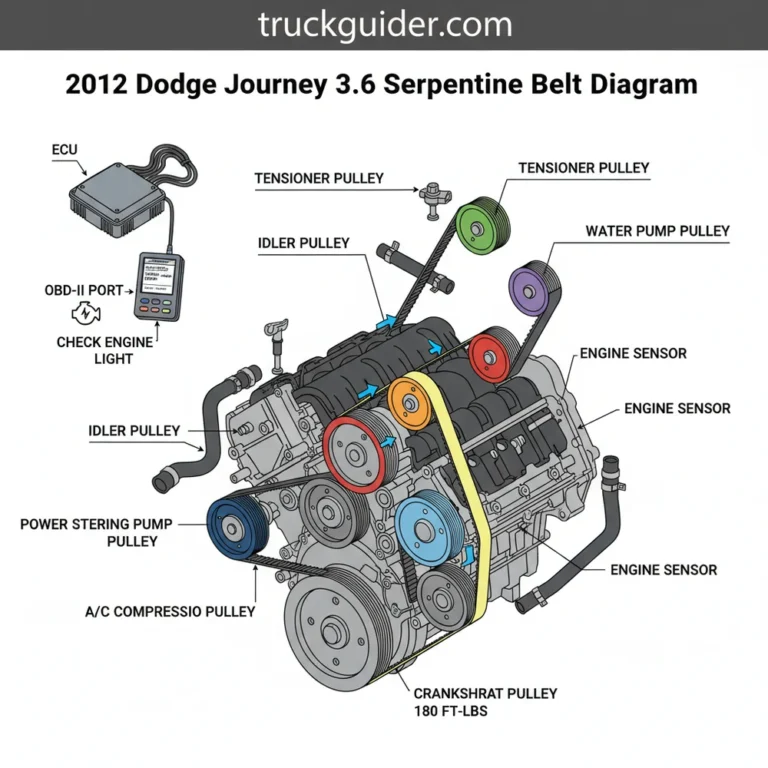 2012 dodge journey 3.6 serpentine belt diagram diagram with labeled components and explanations