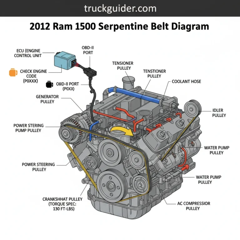 2012 ram 1500 serpentine belt diagram diagram with labeled components and explanations