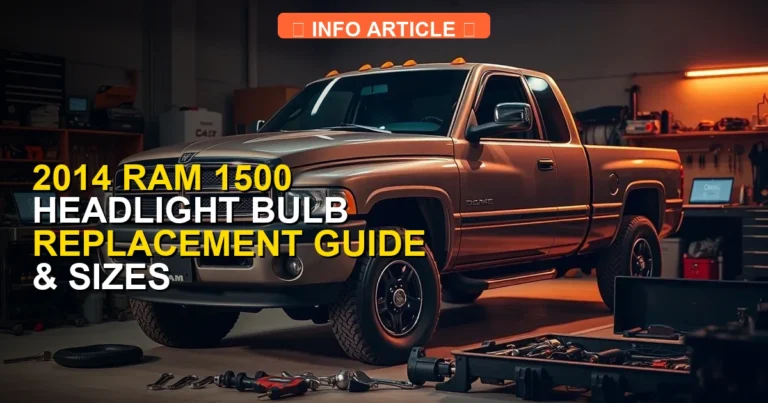 2014 Ram 1500 Headlight Bulb Replacement Guide & Sizes