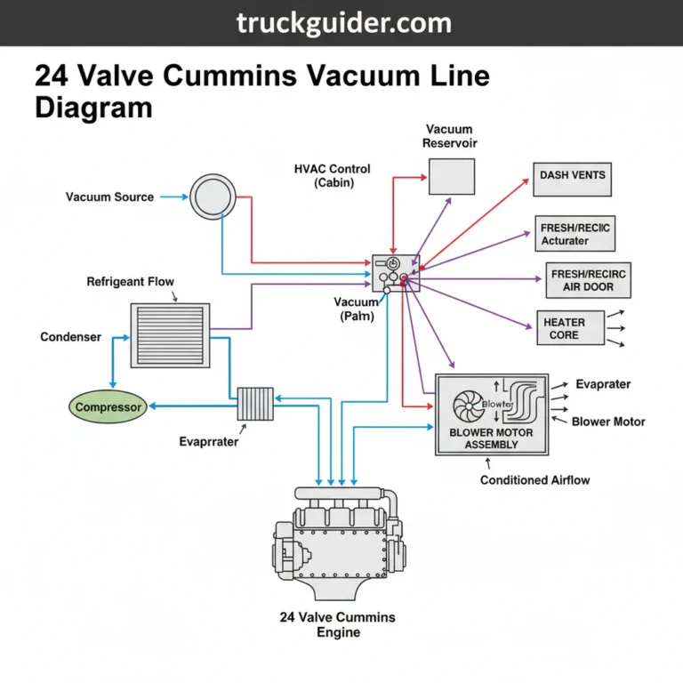 24 valve cummins vacuum line diagram diagram with labeled components and explanations