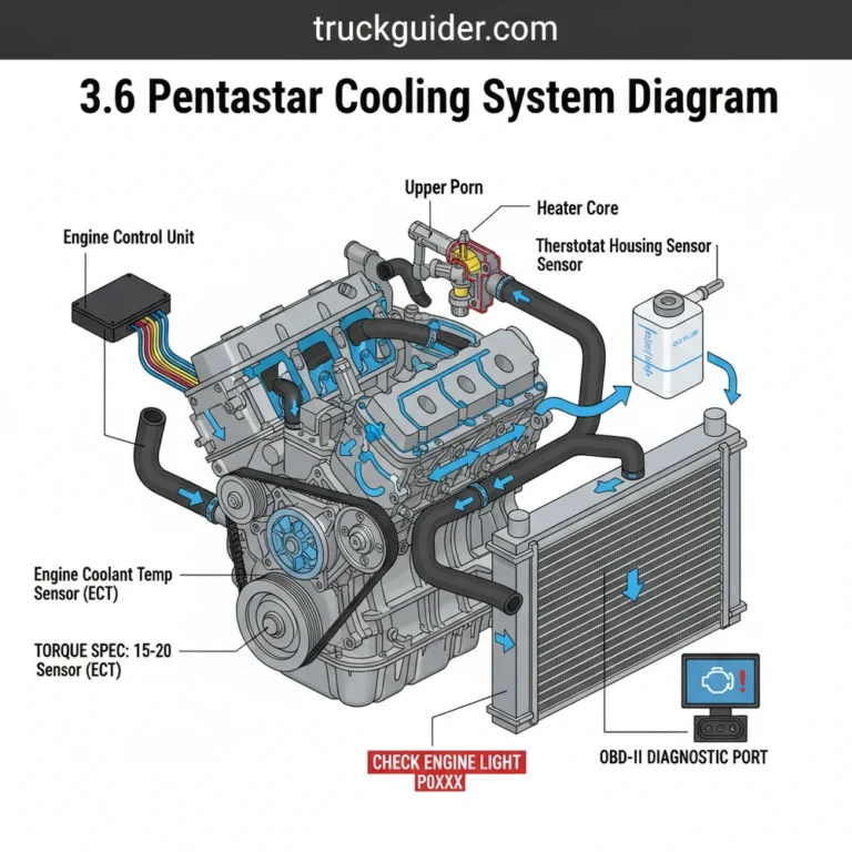 3.6 pentastar cooling system diagram diagram with labeled components and explanations