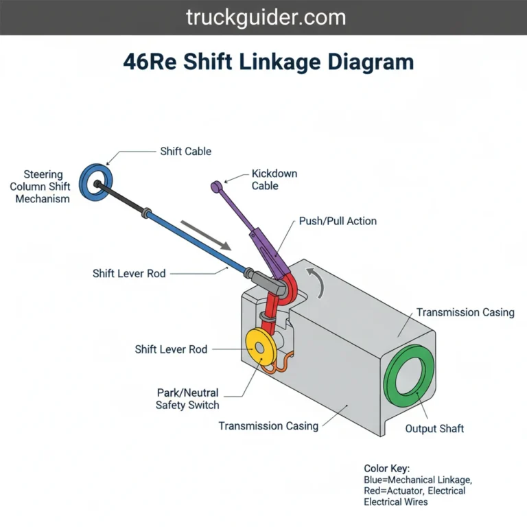 46re shift linkage diagram diagram with labeled components and explanations