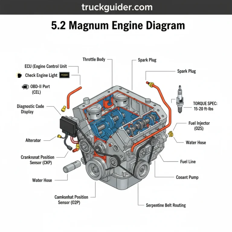 5.2 magnum engine diagram diagram with labeled components and explanations