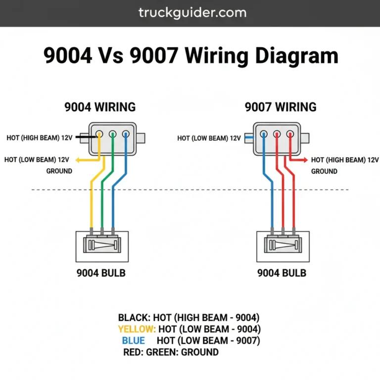 9004 vs 9007 wiring diagram diagram with labeled components and explanations