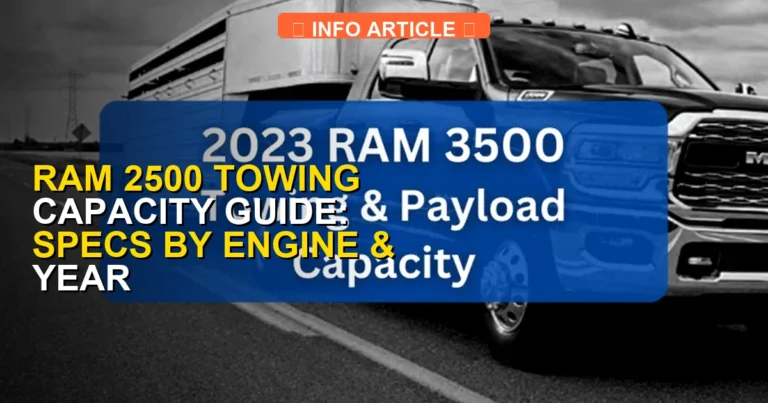 RAM 2500 Towing Capacity Guide: Specs by Engine & Year