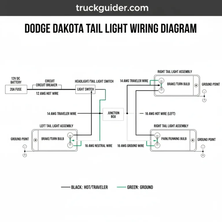 dodge dakota tail light wiring diagram diagram with labeled components and explanations