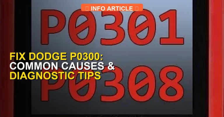 Fix Dodge P0300: Common Causes & Diagnostic Tips