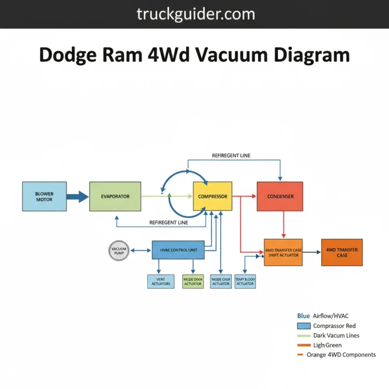 dodge ram 4wd vacuum diagram diagram with labeled components and explanations