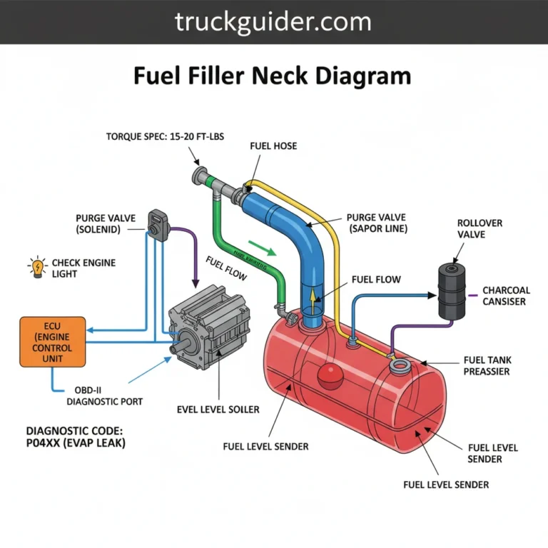 fuel filler neck diagram diagram with labeled components and explanations