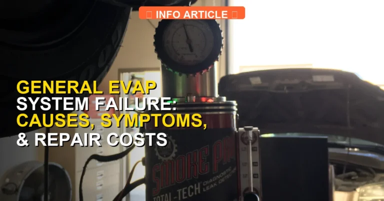 General EVAP System Failure: Causes, Symptoms, & Repair Costs [2026]