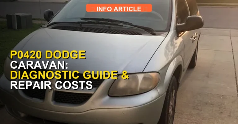 P0420 Dodge Caravan: Diagnostic Guide & Repair Costs [2026]