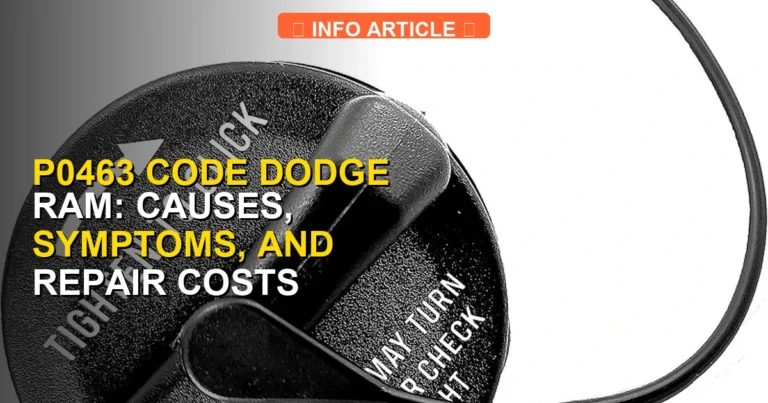 P0463 Code Dodge Ram: Causes, Symptoms, and Repair Costs
