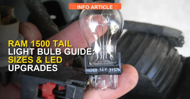 RAM 1500 Tail Light Bulb Guide: Sizes & LED Upgrades [2026]