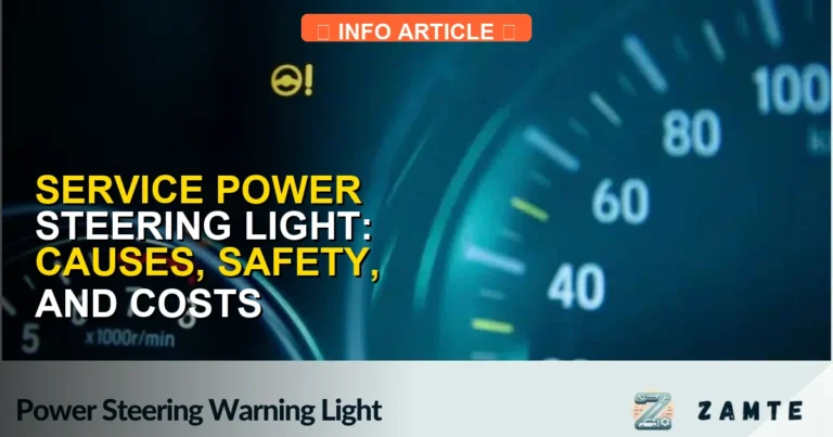 Service Power Steering Light: Causes, Safety, and Costs