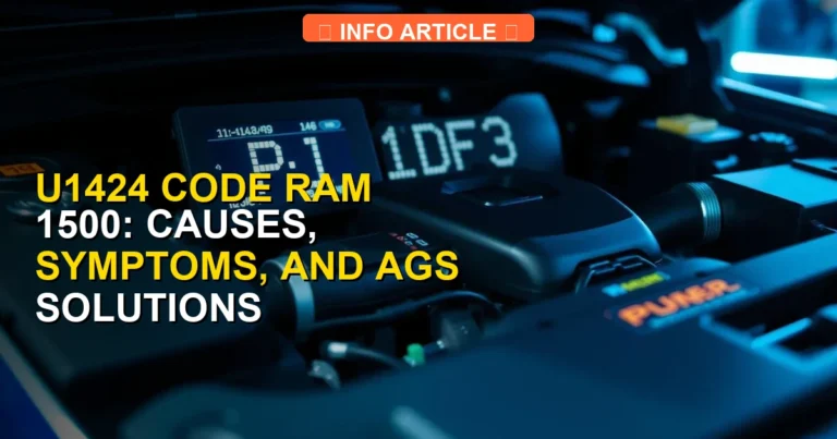 U1424 Code Ram 1500: Causes, Symptoms, and AGS Solutions [2026]