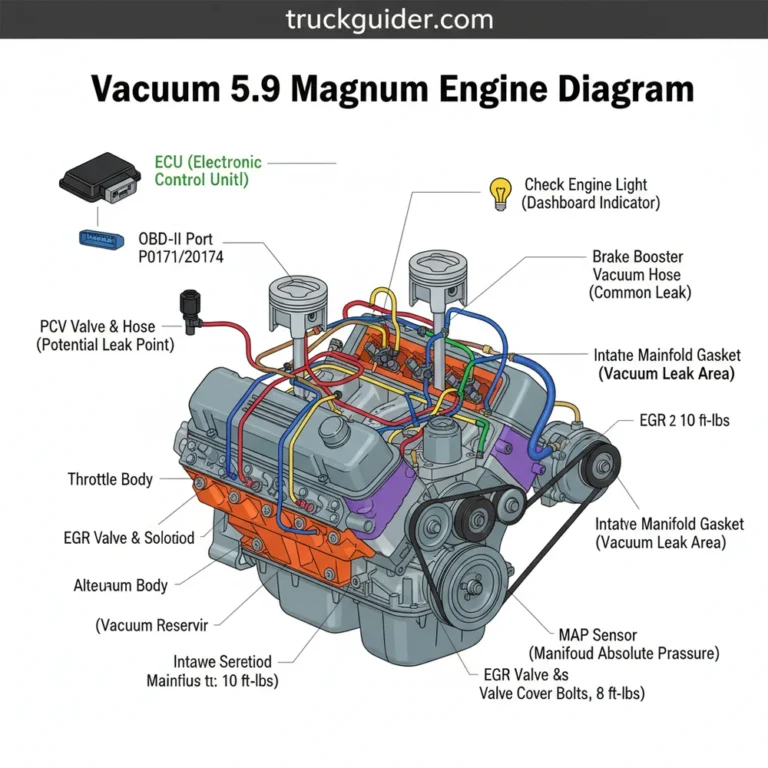 vacuum 5.9 magnum engine diagram diagram with labeled components and explanations