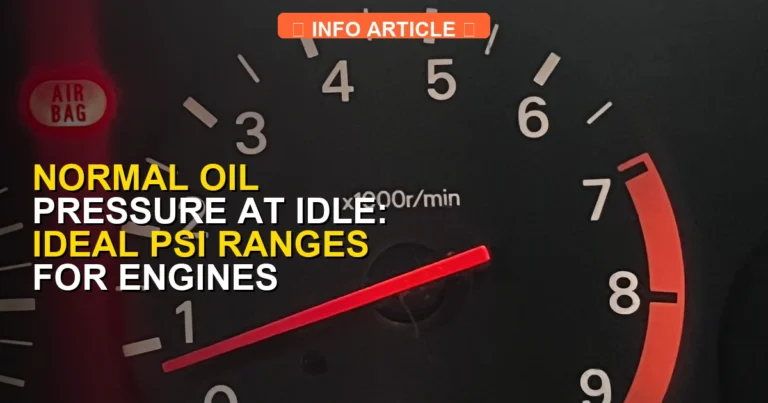 Normal Oil Pressure at Idle: Ideal PSI Ranges for Engines