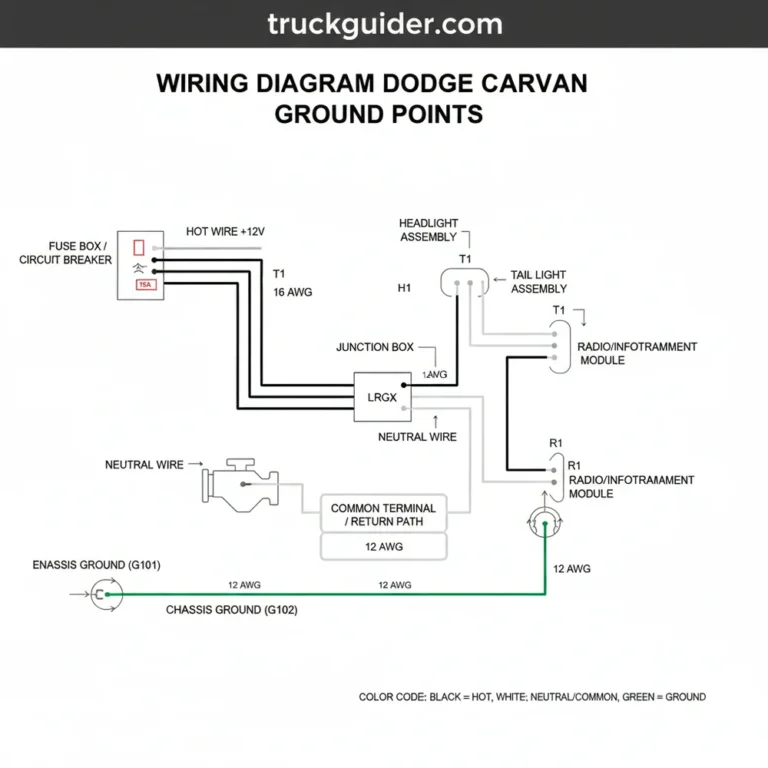wiring diagram dodge caravan ground points diagram with labeled components and explanations