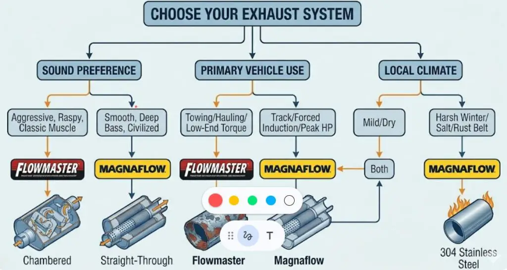 Exhaust Selection Decision Flowchart
