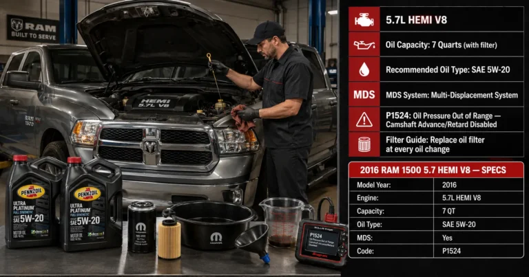 2016 Ram 1500 5.7 Oil Capacity