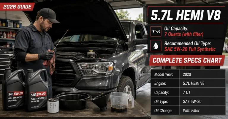 2020 Ram 1500 5.7 Oil Capacity