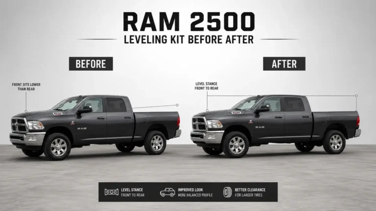 ram 2500 leveling kit before after