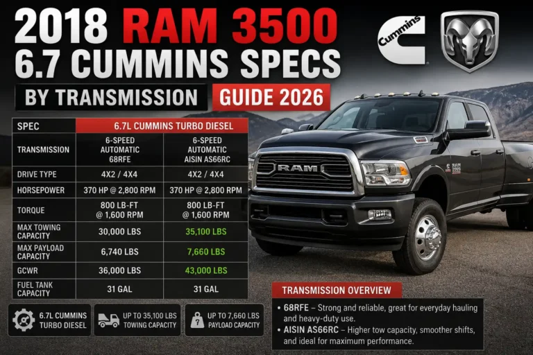 2018 Ram 3500 6.7 Cummins Specs
