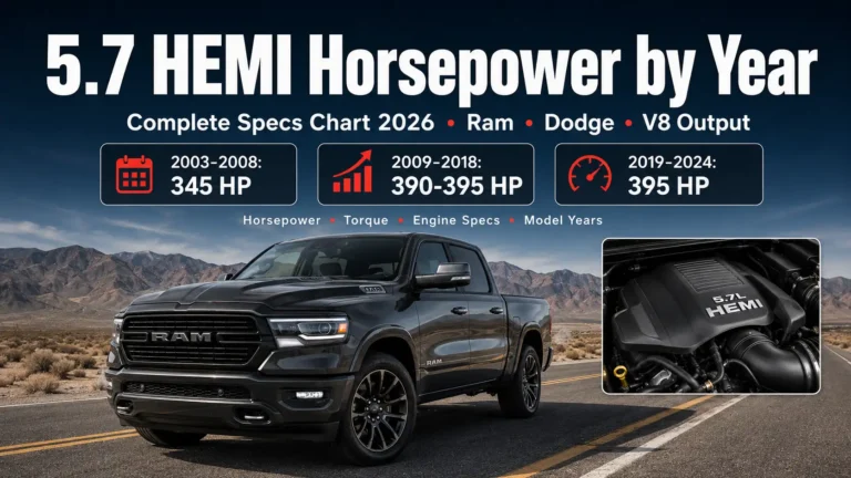 5.7 HEMI Horsepower by Year