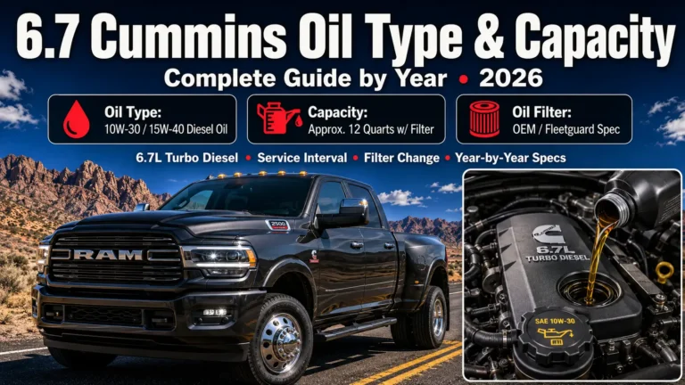 6.7 Cummins Oil Type & Capacity: Complete Guide by Year 2026
