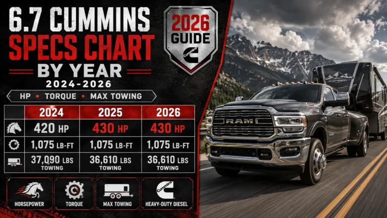 6.7 Cummins Specs Chart by Year