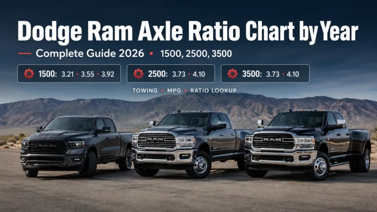 Dodge Ram Axle Ratio Chart by Year: 2026 Complete Guide 1500, 2500, 3500