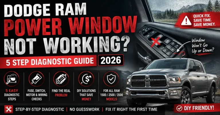 Dodge Ram Power Window Not Working? (5 Step Diagnostic Guide 2026)