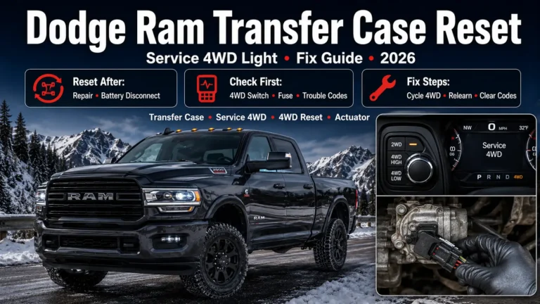 Dodge Ram Transfer Case Reset: Service 4WD Light Fix Guide 2026