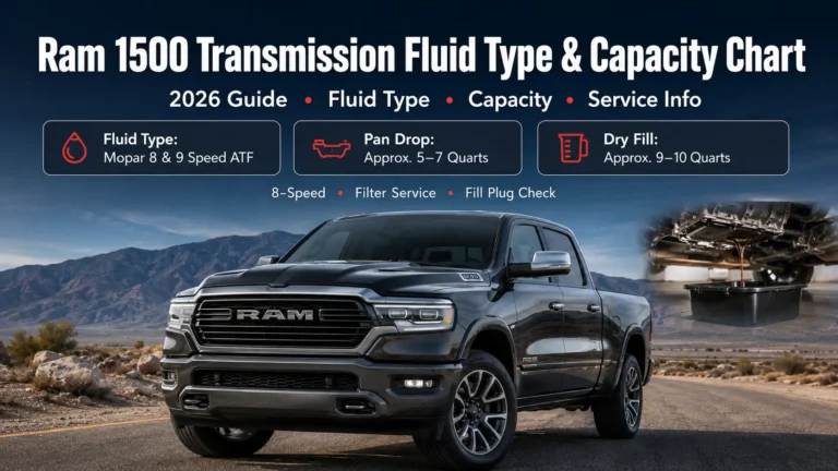 DodgeRam 1500 Transmission Fluid Type & Capacity Chart