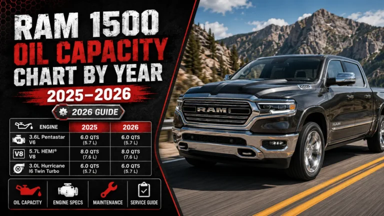 RAM 1500 Oil Capacity Chart by Year