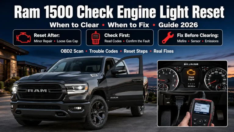 Ram 1500 Check Engine Light Reset: When to Clear & Fix (Guide 2026)