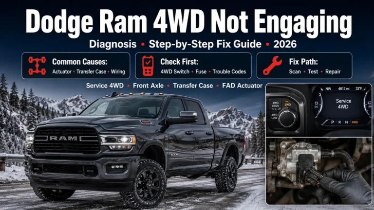 Dodge Ram 4WD Not Engaging: Diagnosis & Step-by-Step Fix Guide 2026