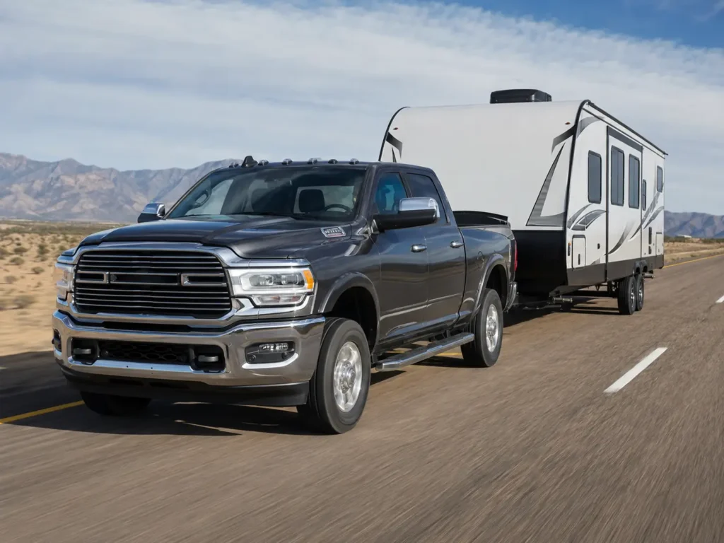2019 Ram 2500 towing capacity shown with travel trailer