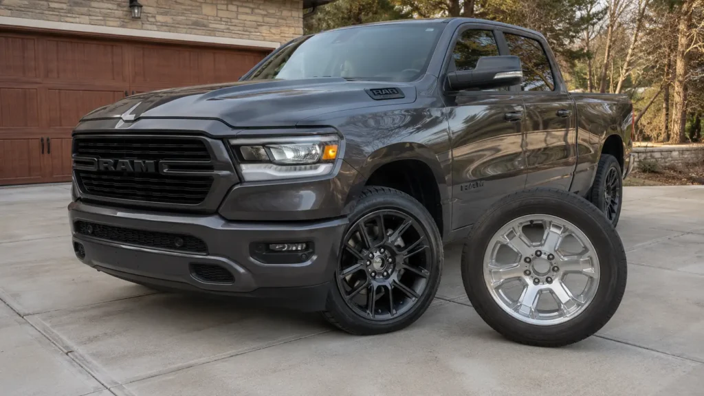 Ram 1500 wheel bolt pattern chart showing 5-lug and 6-lug wheels