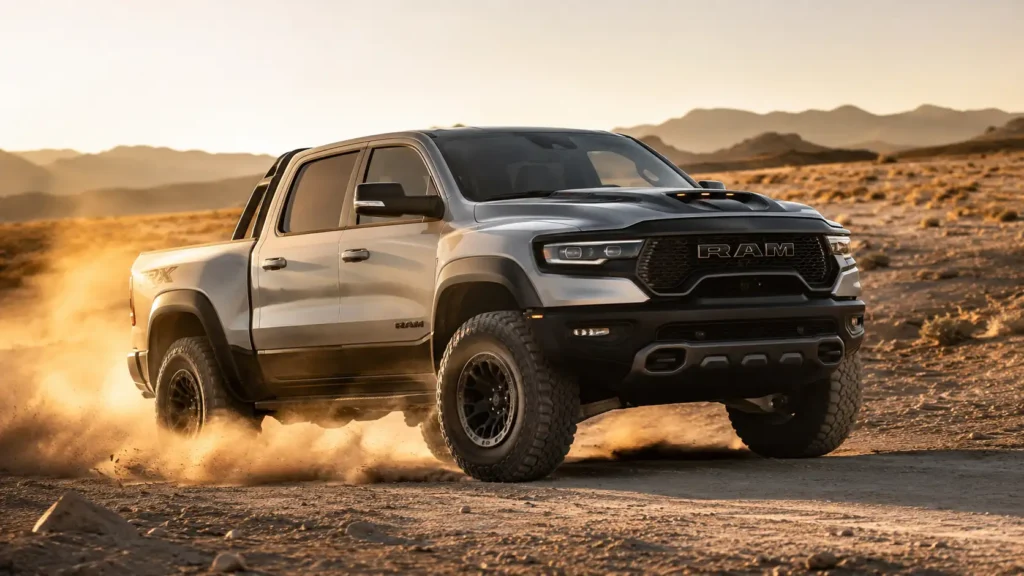 2024 Ram 1500 TRX off-road desert truck front angle