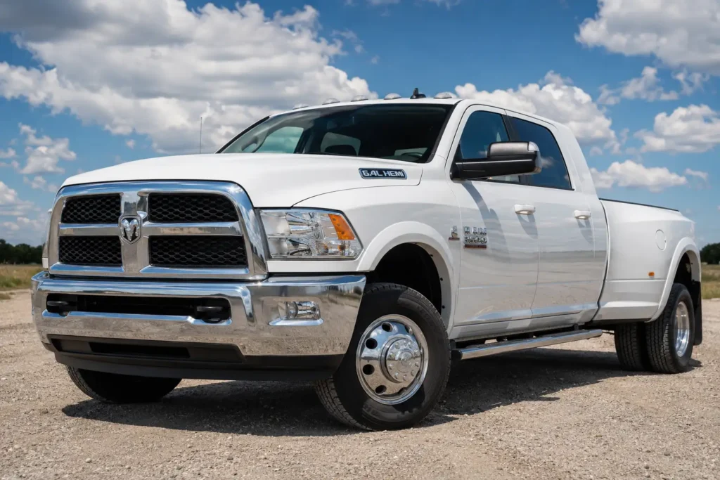 2014 Ram 3500 6.4 Hemi dually exterior front three-quarter view
2014 Ram 3500 dually, Ram 3500 6.4 Hemi exterior, Ram HD crew cab 2014, Ram 3500 gas dually
