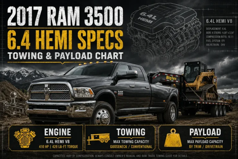 2017 Ram 3500 6.4 Hemi Specs: Towing & Payload Chart
