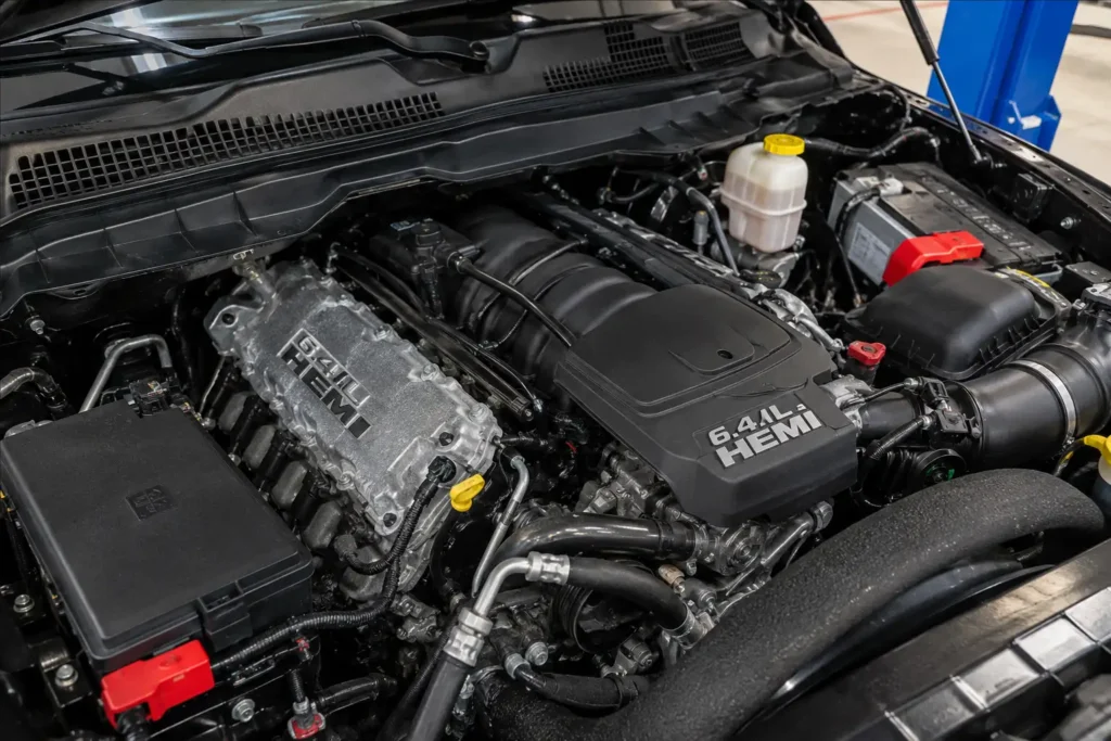 6.4L HEMI V8 engine bay in 2018 Ram 3500