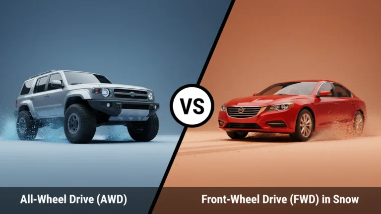 All-Wheel Drive (AWD) vs Front-Wheel Drive (FWD) in Snow side-by-side comparison