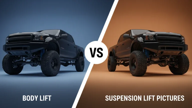 Body Lift vs Suspension Lift Pictures side-by-side comparison