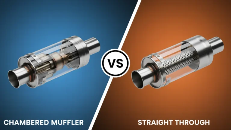 Chambered Muffler vs Straight Through side-by-side comparison